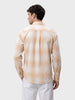 Men's Beige Regular Fit Printed Casual Shirt