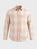 Men's Beige Regular Fit Printed Casual Shirt