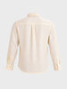 Men's Cream Slim Fit Solid Casual Shirt