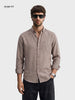 Men's Khaki Slim Fit Solid Casual Shirt
