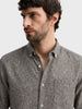 Men's Grey Slim Fit Solid Casual Shirt