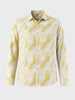 Men's Yellow Regular Fit Printed Casual Shirt