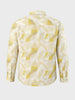Men's Yellow Regular Fit Printed Casual Shirt