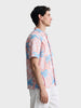 Men's Peach Relaxed Fit Printed Resort Wear Shirt