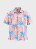 Men's Peach Relaxed Fit Printed Resort Wear Shirt