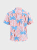 Men's Peach Relaxed Fit Printed Resort Wear Shirt