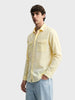 Men's Yellow Slim Fit Striped Casual Shirt