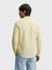 Men's Yellow Slim Fit Striped Casual Shirt