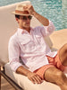 Men's Pink Slim Fit Striped Casual Shirt