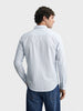Men's Blue Slim Fit Striped Casual Shirt