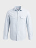 Men's Blue Slim Fit Striped Casual Shirt
