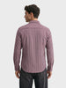 Men's Maroon Slim Fit Striped Casual Shirt