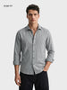 Men's Grey Slim Fit Striped Casual Shirt