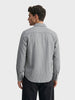 Men's Grey Slim Fit Striped Casual Shirt