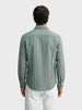 Men's Green Slim Fit Striped Casual Shirt
