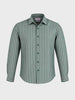 Men's Green Slim Fit Striped Casual Shirt