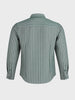Men's Green Slim Fit Striped Casual Shirt