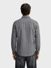 Men's Black Slim Fit Striped Casual Shirt