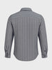 Men's Black Slim Fit Striped Casual Shirt