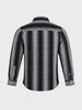 Men's Black Slim Fit Striped Casual Shirt