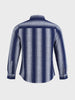 Men's Navy Slim Fit Striped Casual Shirt