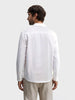 Men's White Regular Fit Embroidered Resort Wear Shirt