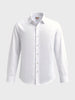 Men's White Regular Fit Embroidered Resort Wear Shirt