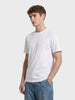 Men's White Slim Fit Solid Casual T-Shirt