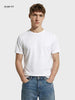 Men's White Slim Fit Solid Casual T-Shirt