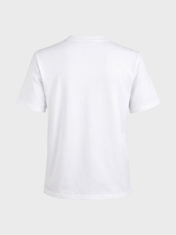 Men's White Slim Fit Solid Casual T-Shirt