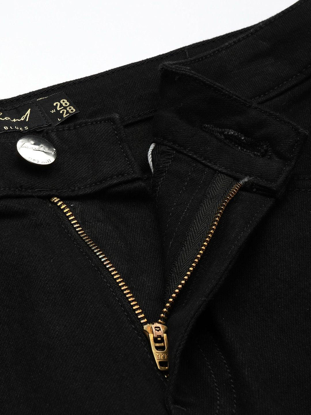 Men's Black Straight Fit Casual Jeans