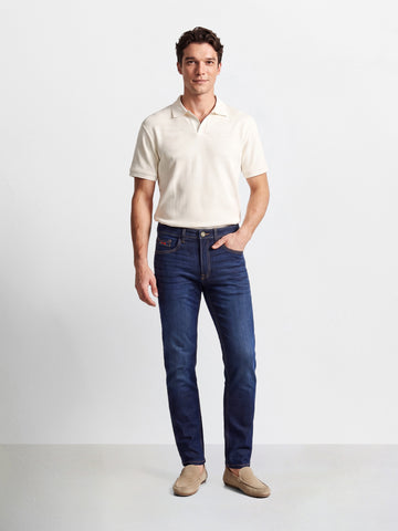 Men's Blue Slim Fit Solid Casual Jeans