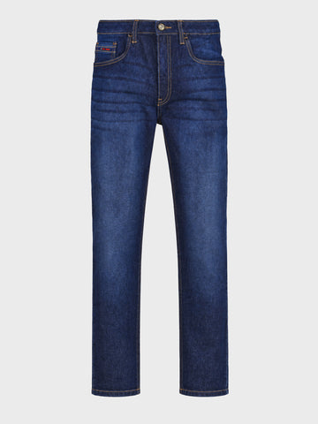 Men's Blue Slim Fit Solid Casual Jeans