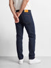 Men's Navy Blue Slim Fit Solid Casual Jeans