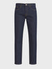 Men's Navy Blue Slim Fit Solid Casual Jeans