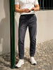 Men's Black Slim Fit Solid Casual Jeans