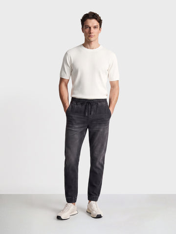 Men's Black Slim Fit Solid Casual Jeans