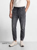 Men's Grey Slim Fit Solid Casual Jeans