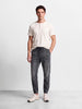 Men's Grey Slim Fit Solid Casual Jeans