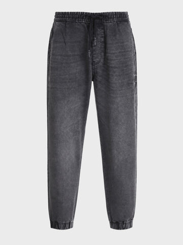 Men's Grey Slim Fit Solid Casual Jeans