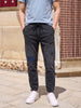Men's Black Slim Fit Colourblocked Casual Joggers