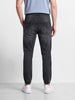 Men's Black Slim Fit Colourblocked Casual Joggers