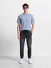 Men's Black Slim Fit Colourblocked Casual Joggers