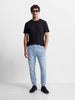 Men's Blue Slim Fit Solid Casual Jeans