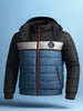 Men's Blue Slim Fit Solid Casual Jacket