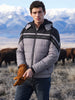 Men's Grey Slim Fit Colourblocked Casual Jacket