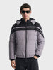 Men's Grey Slim Fit Colourblocked Casual Jacket