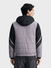 Men's Grey Slim Fit Colourblocked Casual Jacket
