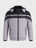 Men's Grey Slim Fit Colourblocked Casual Jacket