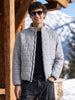 Men's Grey Slim Fit Solid Casual Jacket